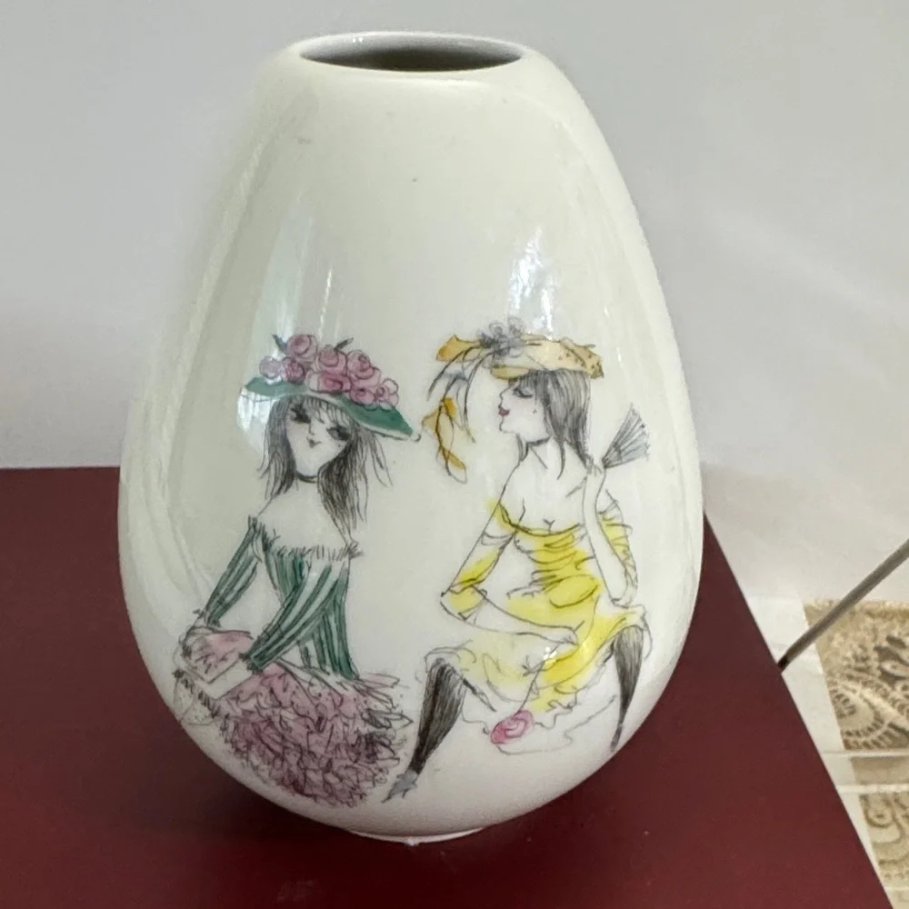 Vintage Edelstein Bavaria, a German porcelain hand painted by Mira Lederer